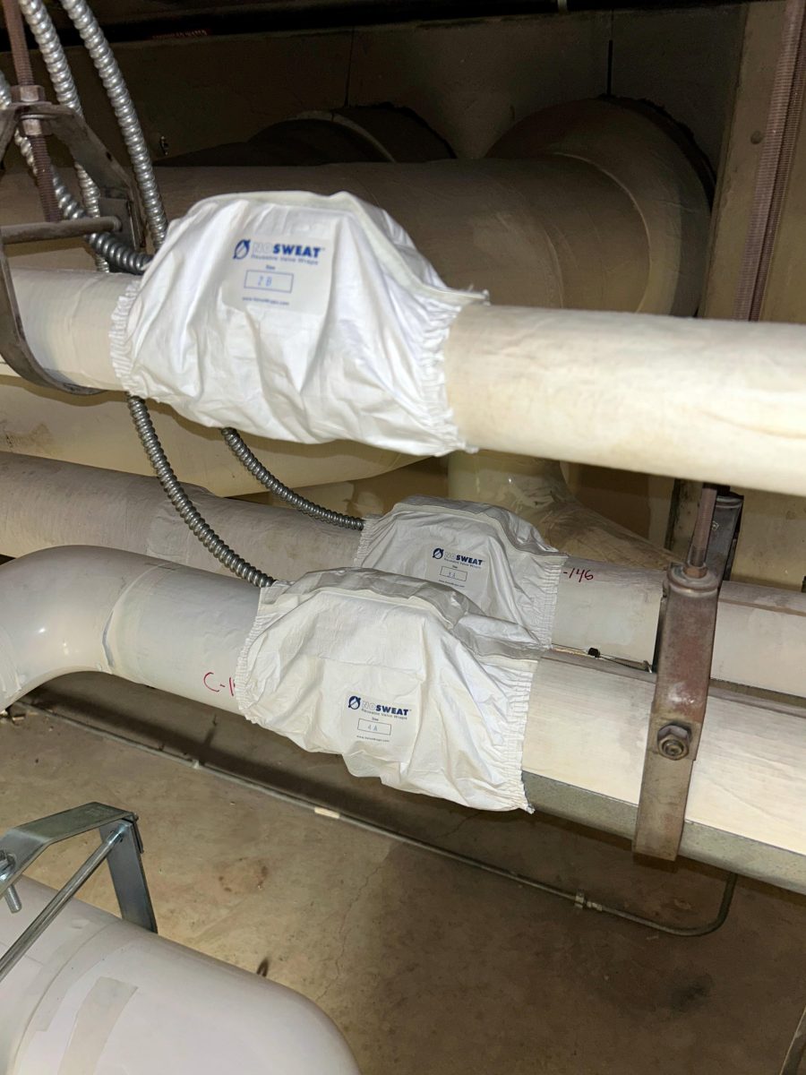 NoSweat™ Reusable Valve Wraps at work in Minnesota VA Hospital